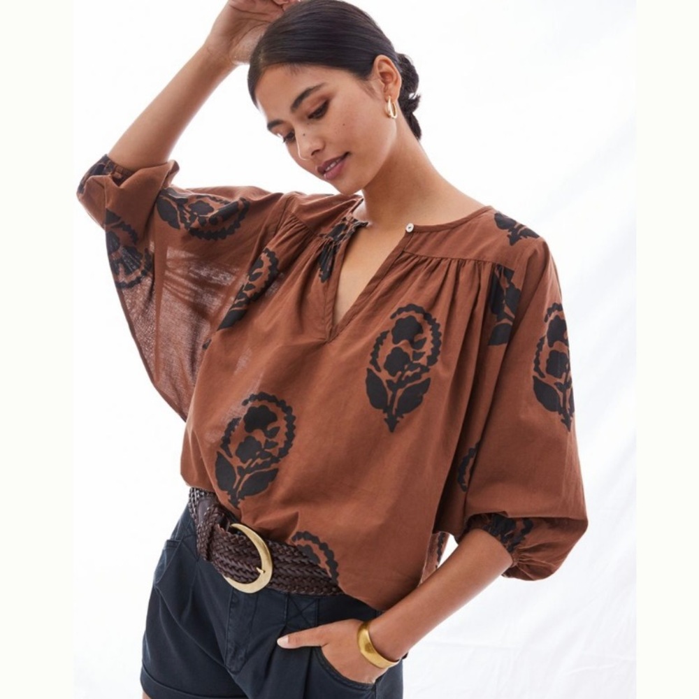 NWT Anthro/Omika Breezy Floral Blouse